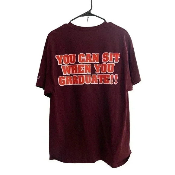 CHAMPIONSHIP SIZE LARGE BURGUNDY VT T SHIRT - Picture 2 of 2